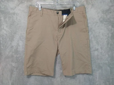 Volcom Shorts Mens 34 Beige Vmonty Stretch Chino Flat Front Skater Surf - Image 1 of 4