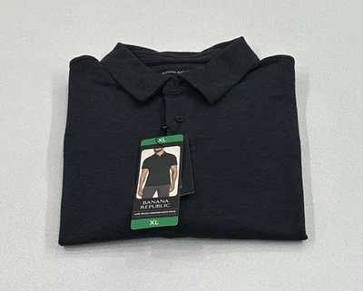 Banana Republic Men's Luxe Touch Performance Polo Shirt, Black, Size XL - Image 1 of 4