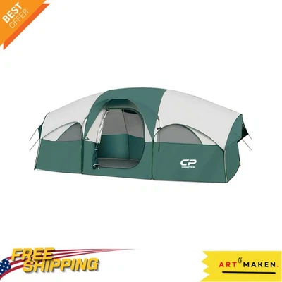 Tienda de campaña resistente para 8 personas resistente a la intemperie con ventanas de malla y divisor de habitaciones Foto 1 de 4