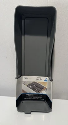 Mainstays Utility Storage Flex Tray, Gray, 5" x 15", 2 Pack - Image 1 of 4