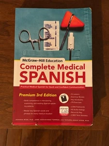 McGraw-Hill Education Complete Medical Spanish Third Edition Textbook McGraw - Imagen 1 de 2