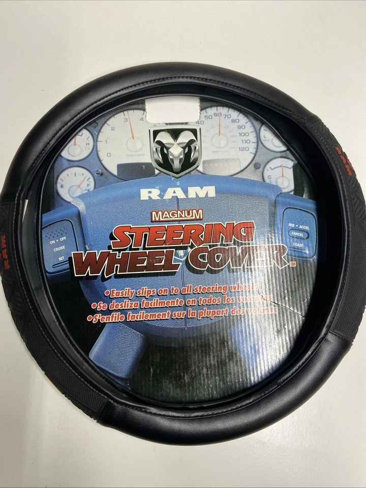 Cubierta de volante de coche de 15 pulgadas para Dodge RAM 1500 2500 3500 Challenger Charger Foto 1 de 4