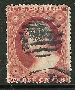 Sc #26 Nice Margins NY Ship ? Cancel 3 Cent Washington 1851-57 US29B31 - Picture 1 of 2