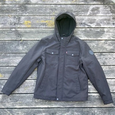 Куртка с капюшоном мужская Levi Strauss шерпа с подкладкой размер средний - Изображение 1 из 4