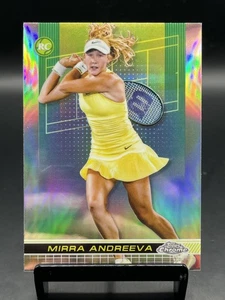 Tenis cromado Mirra Andreeva #81 refractor radiocontrol Topps 2024 - Imagen 1 de 2