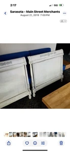 French Gustavian Antique Painted Pale Blue Green Grey Shabby Chic, Neoclassical - Picture 1 of 17