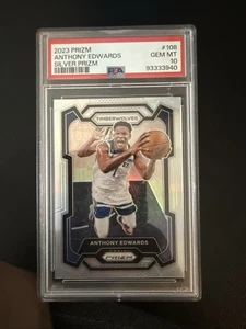 2023-24 Panini Prizm - Anthony Edwards #108 Silver Prizm PSA 10 GEM MT - Picture 1 of 3