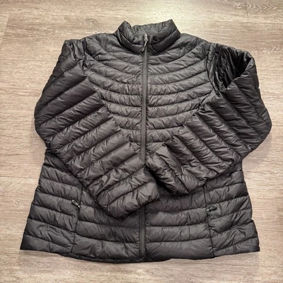 Chaqueta 32 Degrees Heat para mujer grande negra acolchada abrigo acolchado cremallera completa Foto 1 de 4