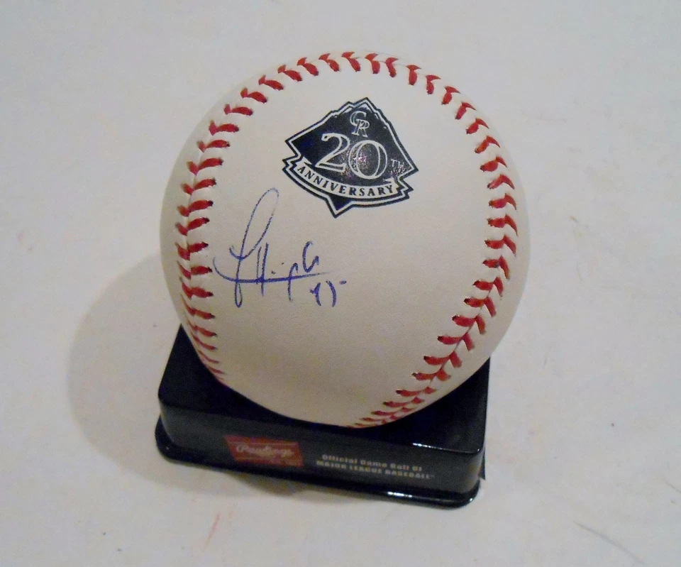 Jhoulys Chacin Signed Official Colorado Rockies Anniversary Baseball w/COA - Image 1 of 1