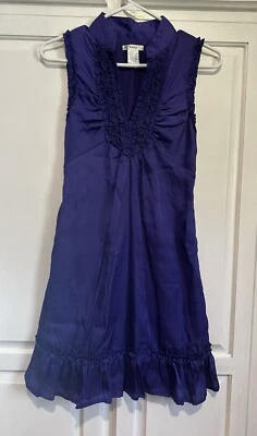 Esley Mini Trapeze Dress Size Small Ruffle Tie Back Cocktail Wedding Party - Image 1 of 4