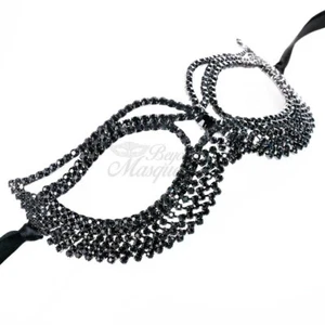 Crystal Masquerade Mask DM0021BK - Picture 1 of 4