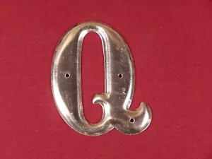Insegna Casa Vintage Retrò Alluminio Lettera Q 3" Indirizzo Lettera Q anni 40 50 - Foto 1 di 3