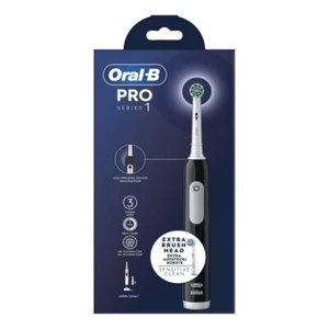 Spazzolino Elettrico Oral-B Ricaricabile PRO 1 Nero Con 2 Testine Di Ricambio - Foto 1 di 1