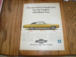 1971 Chevrolet Impala - Vintage Print Ad -  - Picture 1 of 1