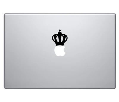 Crown Tiara Vinyl Decal Sticker For Laptop Macbook Fits Above Apple logo - Queen - Image 1 of 2