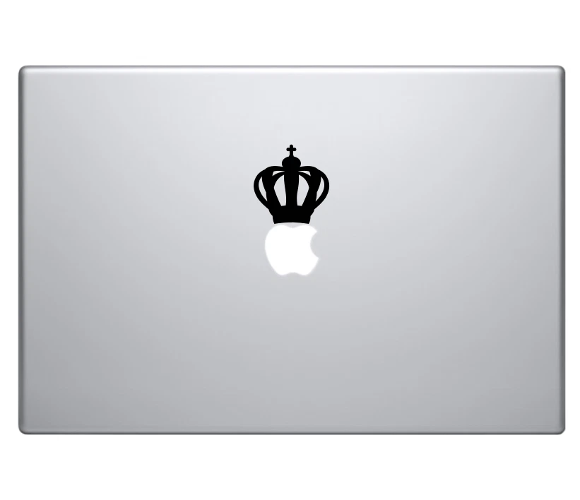 Crown Tiara Vinyl Decal Sticker For Laptop Macbook Fits Above Apple logo - Queen - Image 1 of 2
