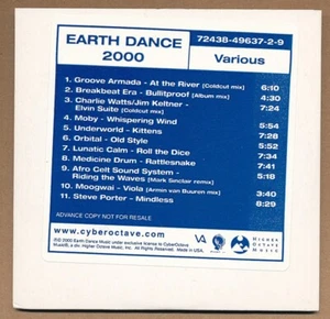 Earth Dance 2000 - Various Artists RARE promo advance CD '00 - Picture 1 of 1