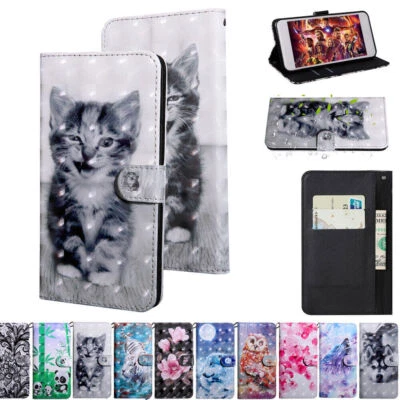 Tiger Wolf Cat Flower Card Wallet Phone Case For Google Pixel 8A 7A 6 7 8 9 Pro - Image 1 of 4
