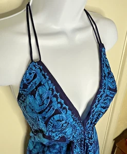 NEW Advance Apparel Boho Tie Dye Handkerchief Hem Festival Flowy Hippie Dress - Picture 1 of 16