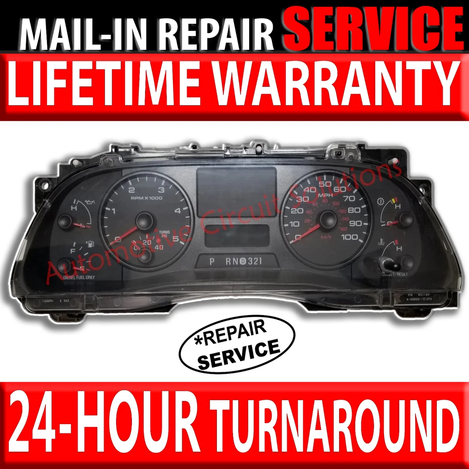 05-07 FORD F250 F350 F450 Instrument Gauge Cluster Speedometer [REPAIR SERVICE] - Image 1 of 3