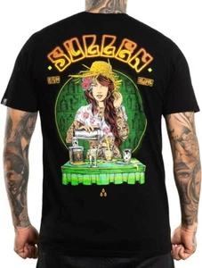 Camiseta para hombre Sullen Bartender botella inspirada en el arte del tatuaje bebidas mixtas SCM5528 - Imagen 1 de 4