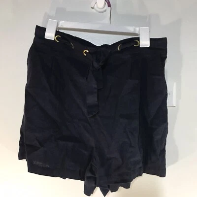 Pantalones cortos Ellen Tracy azul marino mezcla de lino para mujer talla L nuevos Foto 1 de 4