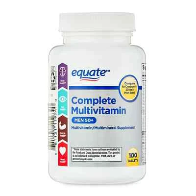 Equate Men’s 50+ Multivitamínico Completo y Multimineral, Comprimidos de 100 Ct Foto 1 de 4