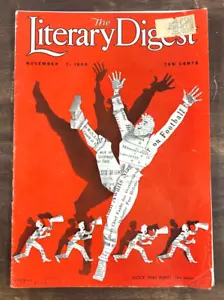 Literary Digest Magazine November 7 1936 Volume 122 #19 College Football Cars - Picture 1 of 6