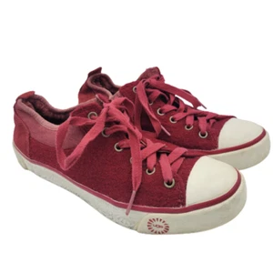Ugg Australia Evera 1888 5.5 Sneaker Suede Sheepskin Lined Red - Picture 1 of 6