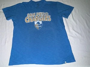 ‘47 Brand San Diego Chargers Light Blue V-Neck T Shirt Mens XL NWOT! - Picture 1 of 4