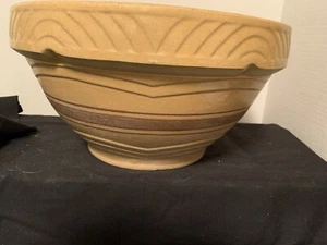 VINTAGE GRES/Giallo WareBOWL-14” XL Rustico Country-Casale-Primitivo-Cucina - Foto 1 di 10