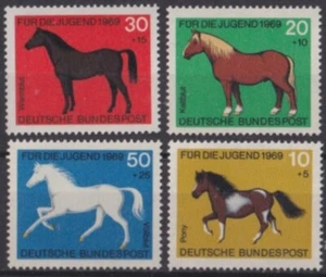 F-EX58217 DEUTSCHLAND DDR POSTFRISCH 1969 WOHLFAHRT JUNGPFERD. - Bild 1 von 2