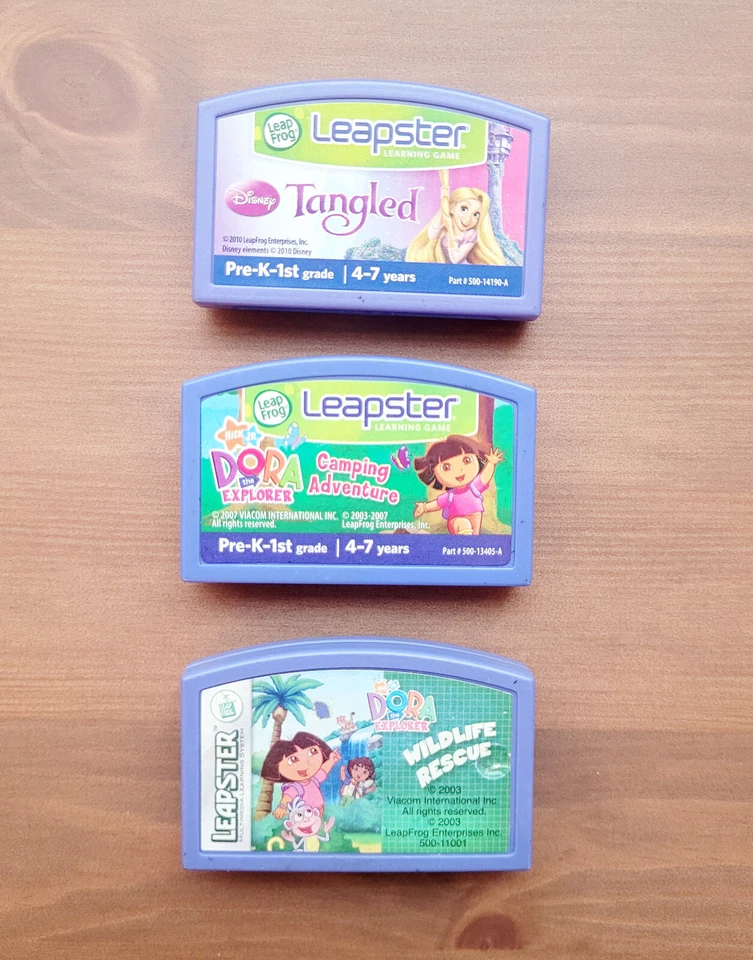 LeapFrog Leapster Dora Explorer Tangled Disney games - learning game cartridges - Image 1 of 1