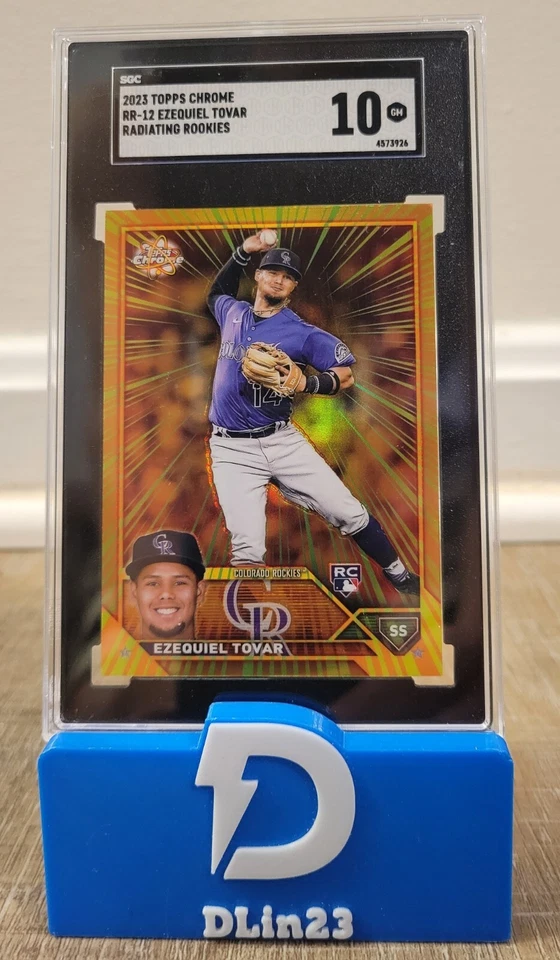 2023 TOPPS CHROME EZEQUIEL TOVAR RADIATING ROOKIES RC #RR-12 SP SGC 10 GEM MINT - Image 1 of 2