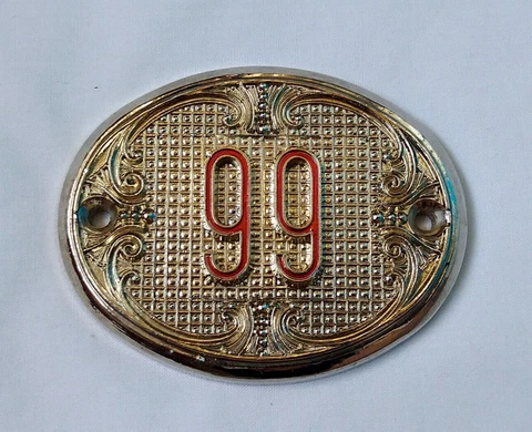 Soviet Room Number 99 Apartment flat plate sign door Plaque light metal vintage Cover