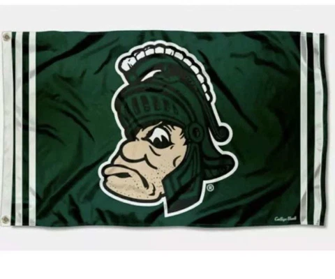 Michigan State Spartans Flag 3X5 BANNER FAST USA FREE SHIPPING 3 x 5 Football Cover