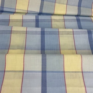 Camisa vintage suave pastel a cuadros tela mezcla algodón 2,5 yardas - Imagen 1 de 5