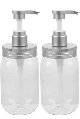 Pair Of 2 Clear Plastic Soap Dispenser Set - Изображение 1 из 4