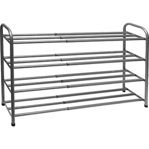 Platzsparender Schuhschrank Metall ausziehbar 4 Ablagen stapelbar 16 Paar Schuhe - Bild 1 von 2