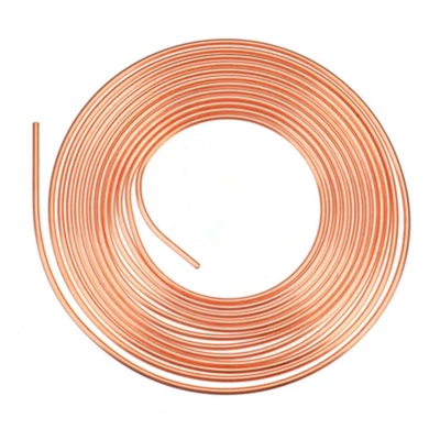 Kit de tubería de línea de freno de automóvil de níquel de cobre manguera de tubo de 25 pies 7,62 m 3/16 pulgadas con accesorios Foto 1 de 4