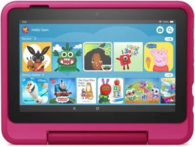 Genuine Amazon Kid-Friendly Case for Fire 7 Tablet 12th Gen (2022 Release) Red - Image 1 of 4