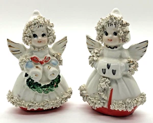 Vintage Christmas Angels Salt & Pepper Shakers - Commodore Spaghetti Trim - Bild 1 von 8