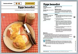 Eggs Benedict - Snacks - Working Woman's 1980s Recipe Card - Picture 1 of 1