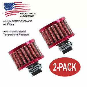 2pc 13Mm Cone Mini Oil Air Intake Crankcase Vent Valve Cover Breather Filter - Picture 1 of 1
