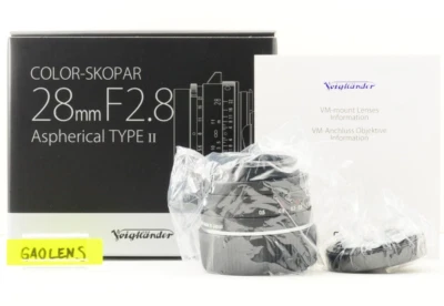 US Duty Paid Voigtlander COLOR-SKOPAR 28mm F2.8 Type II VM Leica M Black New - Image 1 of 4