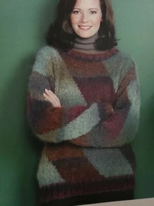 Reynolds Knitting Pattern 82192 Fusion Diagonal Stripe Pullover 38-54 - Picture 1 of 1
