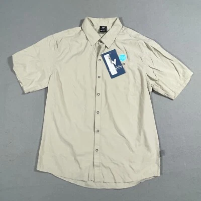White Sierra Shirt Men M Kaigoorlie Lite Short Sleeve Stone UPF 30 Quick Dry NWT - Image 1 of 4