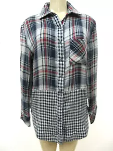 CAMICIA KYLA SEO MULTICOLORE A QUADRI INCHIOSTRO TAGLIA S - NUOVA CON ETICHETTE - Foto 1 di 5
