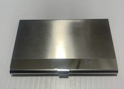 RFID Blocking Credit Card ID Holder Slim Money Men Travel Wallet Stainless Steel - Image 1 of 4