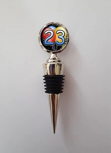 23rd Birthday Polished Metal Wine Bottle Stopper Gift N425 - Picture 1 of 1